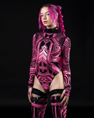 AP3X-7 V2 ZYPHR Bodysuit ( Pink ) | L