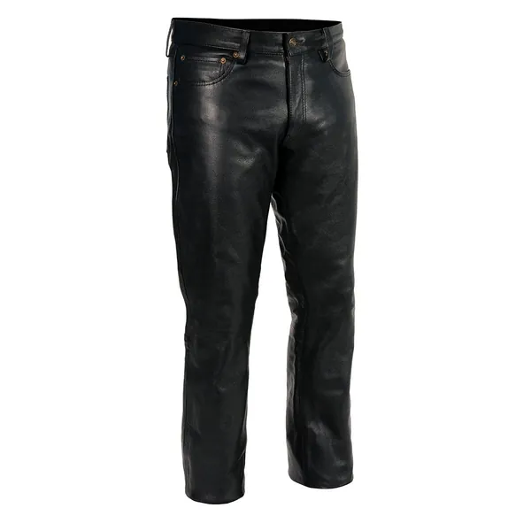 Milwaukee Leather Men's Premium Leather Pants (Black, Size 34) (S)