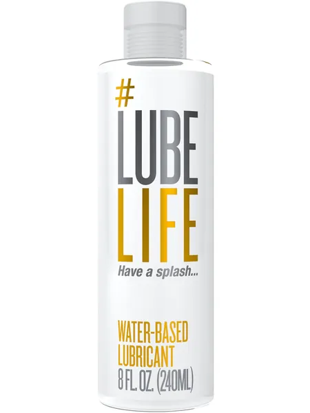 #LubeLife Water Based Personal Lubricant, 8 Ounce (240 mL) Lube for Men, Women and Couples (Free of Parabens, Glycerin, Silicone and Oil)