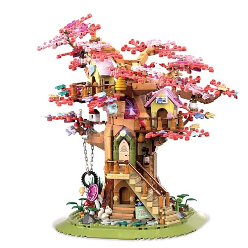 LEGPS YYDS Tree House STEM Building Toy, Construction Set for 14 Plus Year Old with 2 Cabins, Forest Treehouse Building Block Toy Set 1240pcs