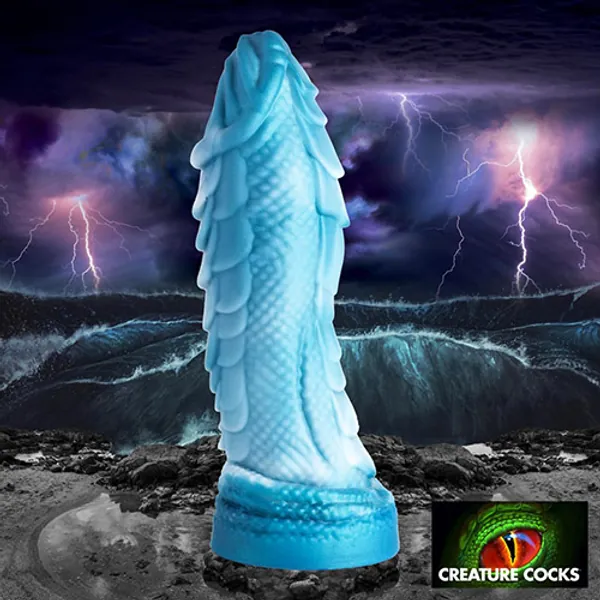 Creature Cocks – Sea Serpent Blue Scaly Silicone Dildo – Big Sex Toy Store