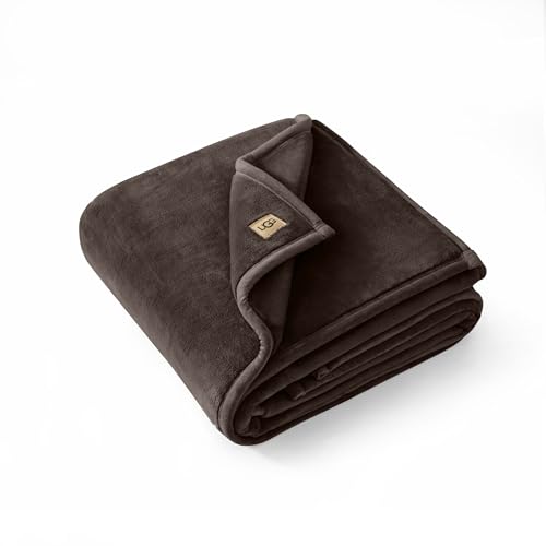 UGG Coco Luxury Plush Throw Blanket – Ultra-Soft and Cozy with Elegant Tonal Binding, Perfect for Enhancing Sofa or Bedroom Decor, Easy Care, Generously Sized at 50 x 70 Inches – Ideal Gift in Root - Root