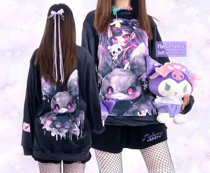 Fleece Black Bunny Sweater
