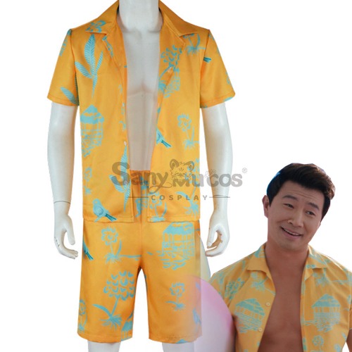 【In Stock】Movie Barbie Cosplay Ken #2 Yellow Shirt Cosplay Costume - M