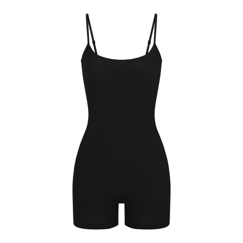 SOFT LOUNGE SCOOP ONESIE | ONYX