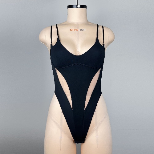 Core Illusion Bodysuit - 2X / Black