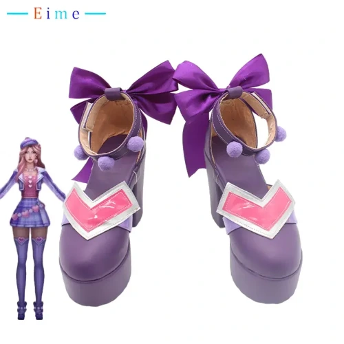 LOL Heartache & Heartthrob Caitlyn Cosplay Shoes LOL Valentine's Day Cosplay Prop Halloween Carnival Boots PU Shoes Custom Made - AliExpress 200000532