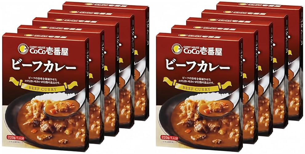 Coco Ichibanya Curry Instant Japanese Curry Beef 7.76oz(220g) Pack Of 10