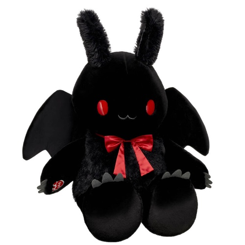 Build-A-Bear Giant Mothman Plush with Red Gifting Bow in Black