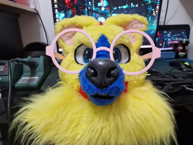 Foldable Fursuit Glasses (round frames)