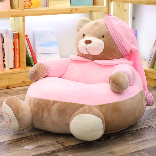 Giant plush bear sofa sale. - Pink
