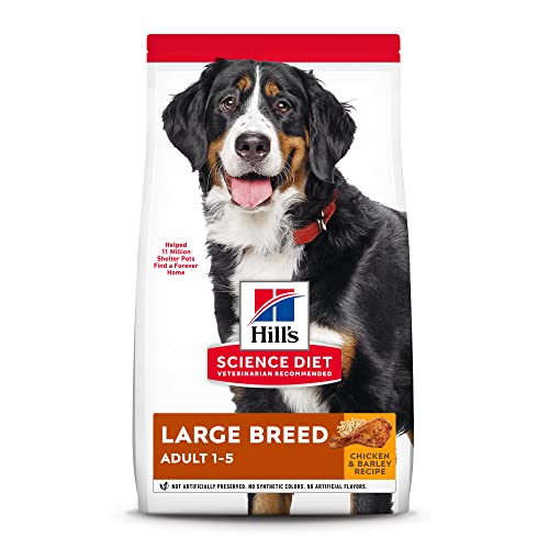 Hill's Science Diet Large Breed, Adult 1-5, Large Breed Premium Nutrition, Dry Dog Food, Chicken & Barley, 35 lb Bag - Chicken & Barley - 35 Pound (Pack of 1)