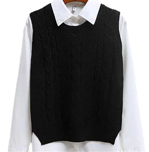 lnnuggfish Women Sweater Vest Autumn Stylish Vintage Geometric Argyle V Neck Sleeveless Pullovers Knitted Woman Sweaters