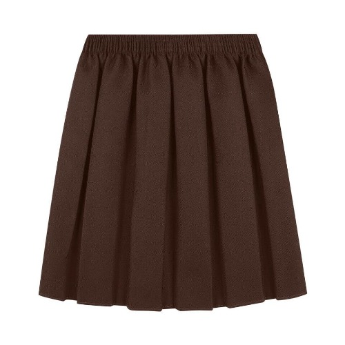 YAHOMI® UK School Uniform Skirt Girls Summer Formal Dress Bottom Full Elastic Box Pleat Skirt Size Age 5 to 18 Years