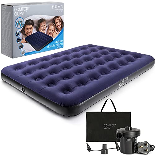 Double Airbed Inflatable Camping Blow Up Mattress Air Bed And Electric Pump - Double with Pump