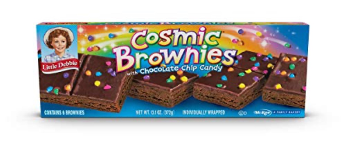 Little Debbie, Cosmic Brownies Boxes 96 Individually Wrapped Brownies, Rich Chocolate with Candy Coating, 1 Count (Pack of 16) - Chocolate - 13.1 Ounce (Pack of 16)