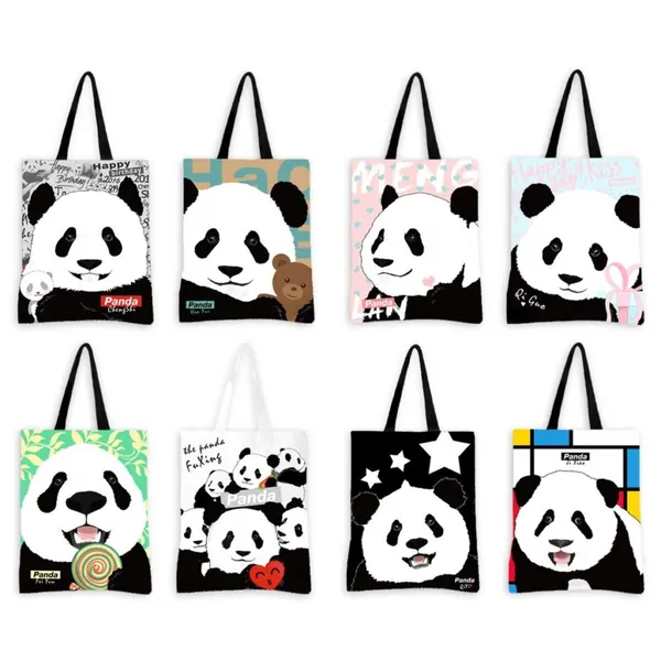 Panda Tote Bag Cute Panda Gift Panda Art Panda Lover Gifts Cute Animal Accessories - A