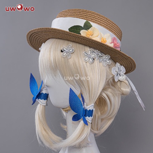【Pre-sale】Uwowo Genshin Impact Ayaka Fontaine Springbloom Missive Dress New Skin Outfit Cosplay Costume | Hat+flowers