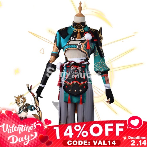 【Valentine's Day 14% OFF CODE: VAL14】【In Stock】Game Genshin Impact Cosplay Gorou Cosplay Costume Plus Size - M