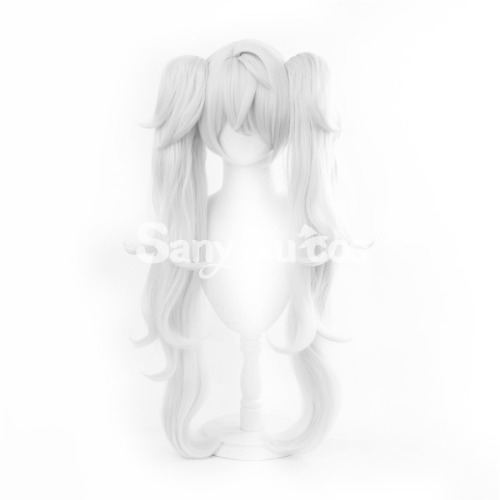 【In Stock】Nijisanji Vtuber Cosplay Vtuber White Twintails Long Cosplay Wig