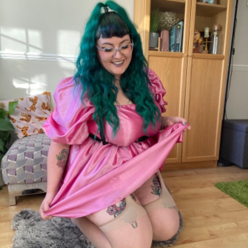 Sheer Mock Garter - Burlesque - Vanilla Marshmallow | F