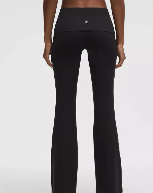 Groove Nulu Foldover-Waist Flared Pant - Black - 0