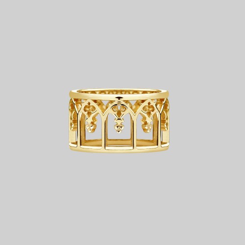 NOIR. Gothic Arches Ring - Gold | Small / Gold