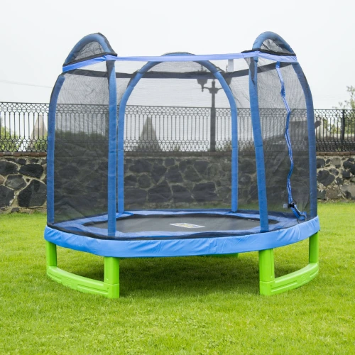 Bounce Pro 7-Foot My First Trampoline, Blue/Green