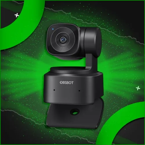 OBSBOT Tiny SE 1080P 100FPS Webcam for PC, AI Tracking PTZ Streaming Camera with 1/2.8" Sensor, Gesture Control, Dual ISO, Staggered HDR, Web Camera for Desktop Computer, Laptop, Meeting, Video Calls