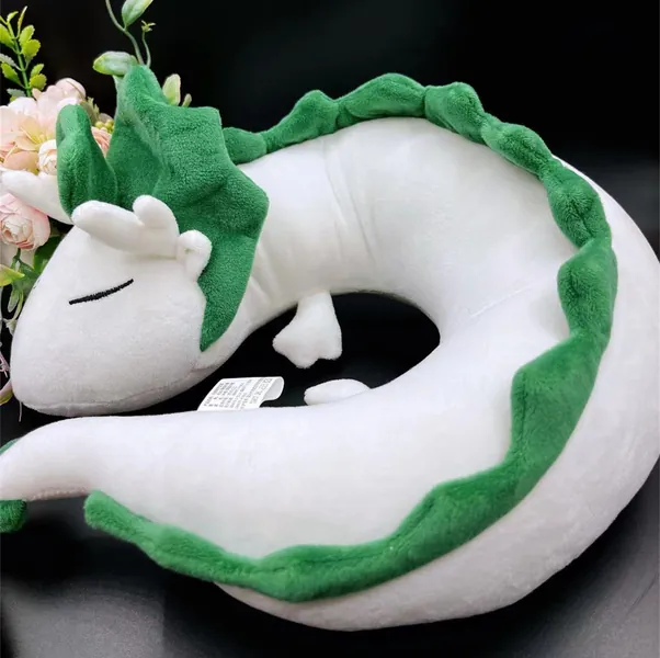 Plush Toys Pillow Cartoon Dragon Anime Spirited Away Cute U Shape Doll Gift