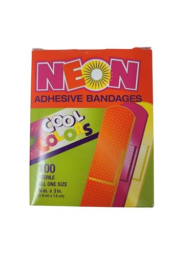 Neon Adhesive Bandages, Assorted Colors