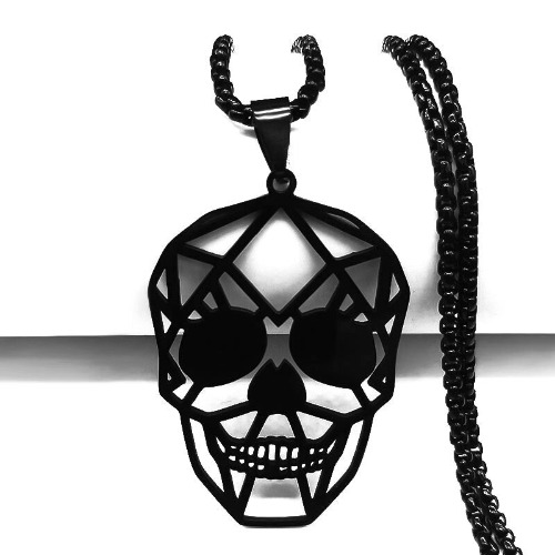 Gothic Skull Stainless Steel Necklace