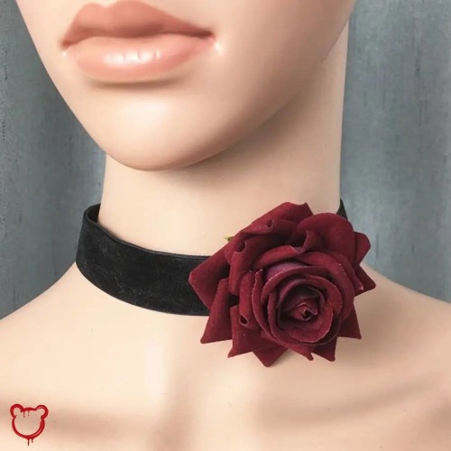 Gothic Lace Necklace - black / Choker