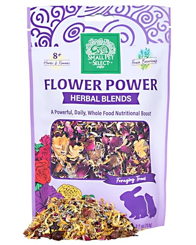 Small Pet Select - Flower Power Herbal Blend, a Natural Herbal Treat for Rabbits and Guinea Pigs, 2.5oz - 2.5 Ounce (Pack of 1)