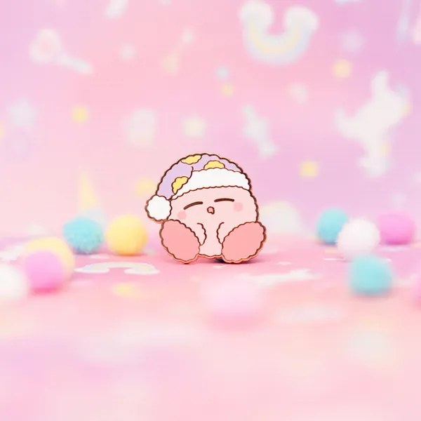 Sleepy Poyo Hard Enamel Pin - [A Grade] / Simple Rubber Back