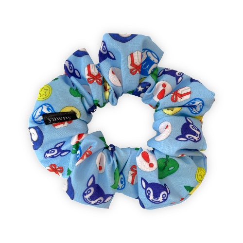 Blue Animal Crossing Scrunchie (matte) - lite