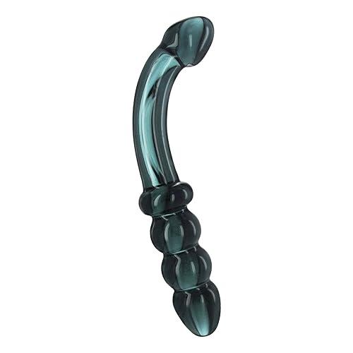 Hamsa Glass Dildo - Smokey Jade - Jade