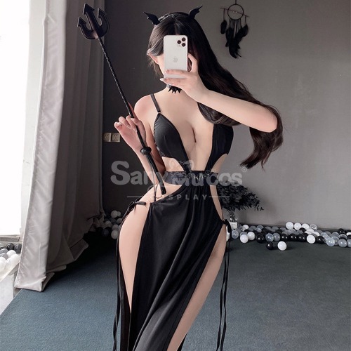 【In Stock】Sexy Cosplay Leather Slim Fit Half-high Collar Jumpsuit Sleeveless Top Women's Strap Cosplay Costume