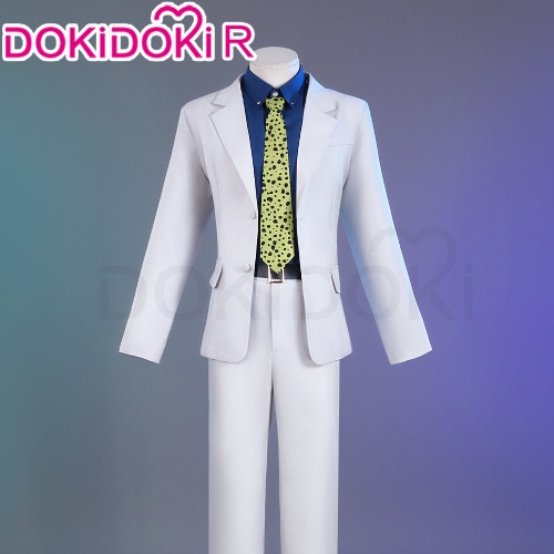 【In Stock】【Size S-2XL】Dokidoki-R Anime Cosplay Costume White Suit Blue Shirt Male | XL