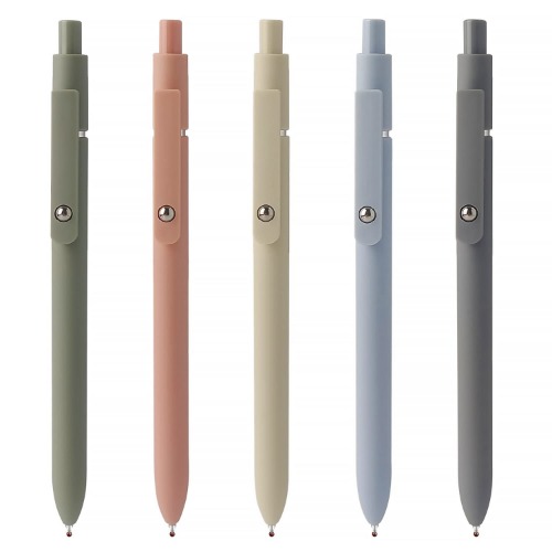 5pcs Gel Quick Dry Ink Pens Fine Point Premium Retractable Rolling Ball - Morandi