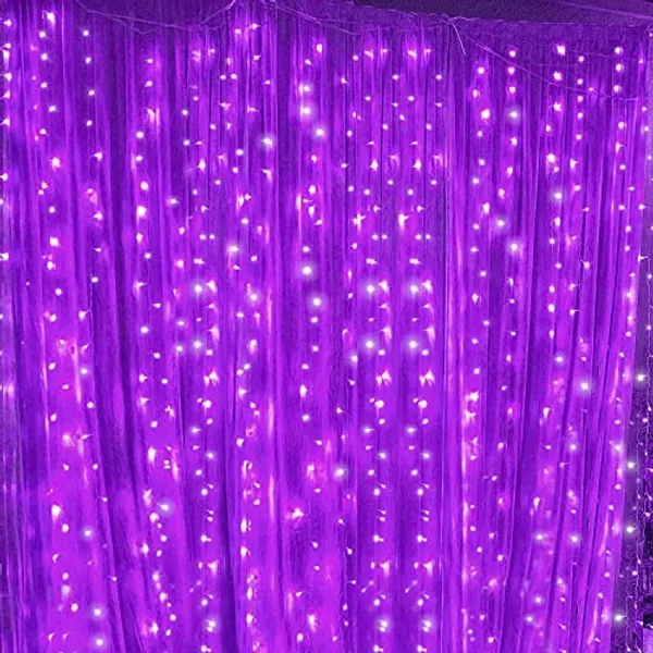 Twinkle Star, 6 Inches Indoor Outdoor, LED String Light for Christmas Wedding Party Home Garden Bedroom Outdoor Indoor Wall Decoration (Purple)