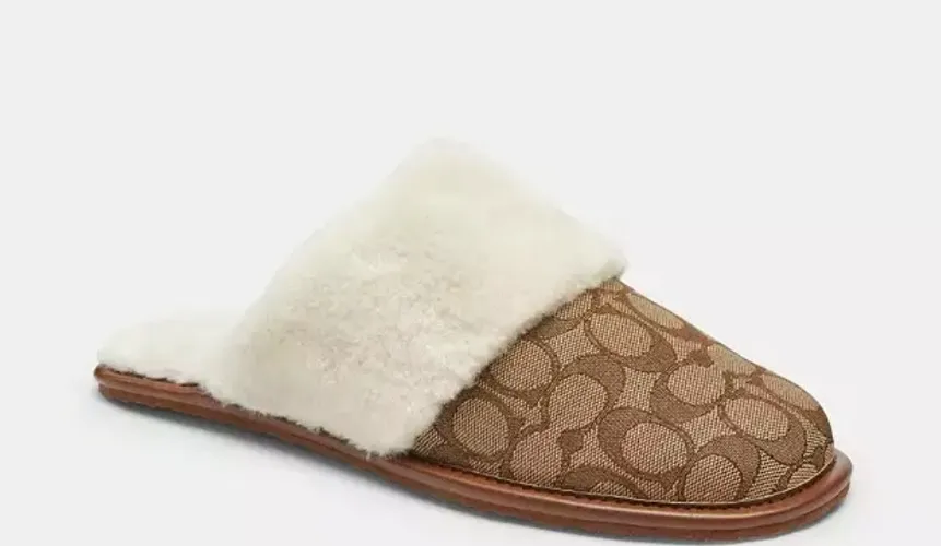 Coach Faux Fur Slippers 