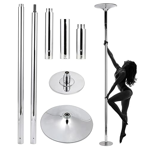 ZELUS Professional Dance Pole Fitness Exercise Spinning & Static Portable 45mm