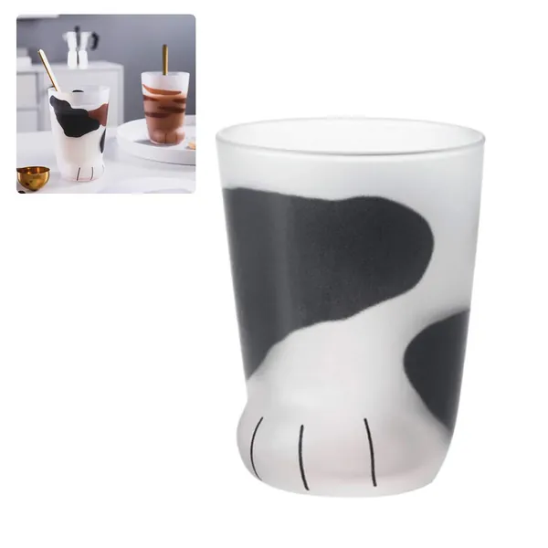 Winbst Cat Paw Glass Cup Kattenkoffie Mug Wall Glas Cup Breakfast Milk Cup Heat Resent Handmade Milk Mug Tea Whiskey Glass Cup Present Mokken Valentijnsgeschenk