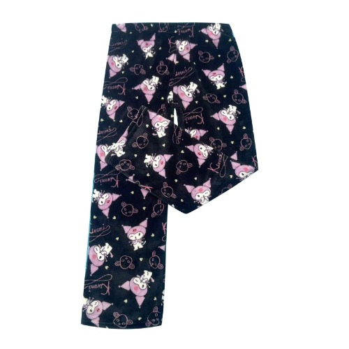 ello itty Pyjamabroek, flanelbroek, zachte kawaii-pyjama's, zachte, Kawaii pyjama's, anime, comfortabele pyjamabroek, warm cadeau voor haar - M - Zwart