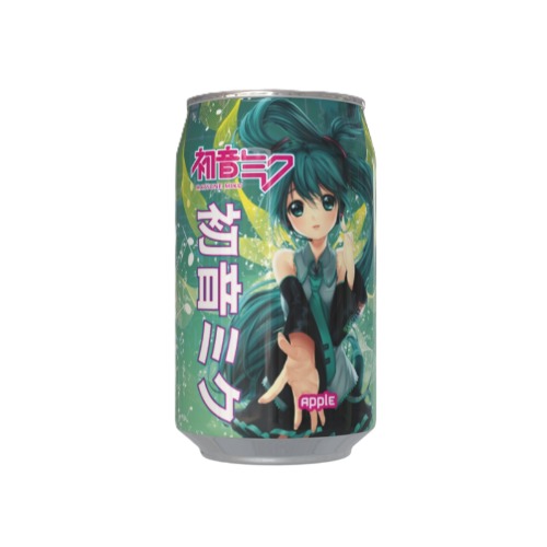 Hatsune Miku Apple Flavour Soda Can 330ml - Triple Pack