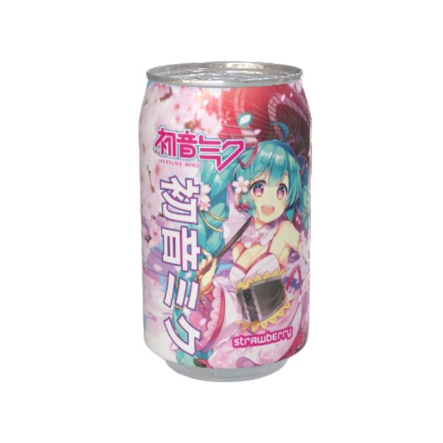 Hatsune Miku Strawberry Flavour Soda Can 330ml - Triple Pack
