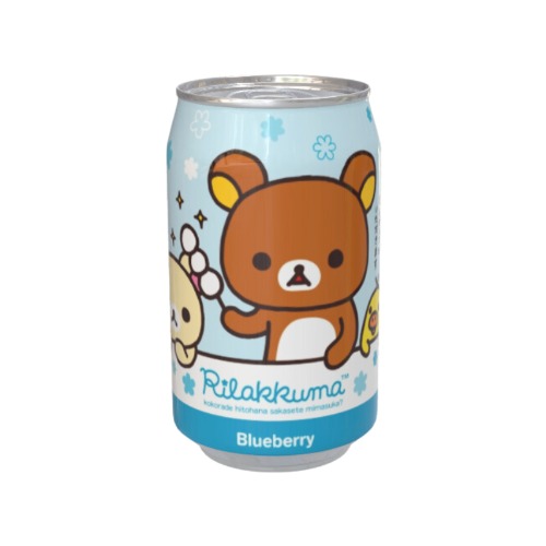 Rilakkuma Blueberry Flavour Soda Can 330ml - Case of 12