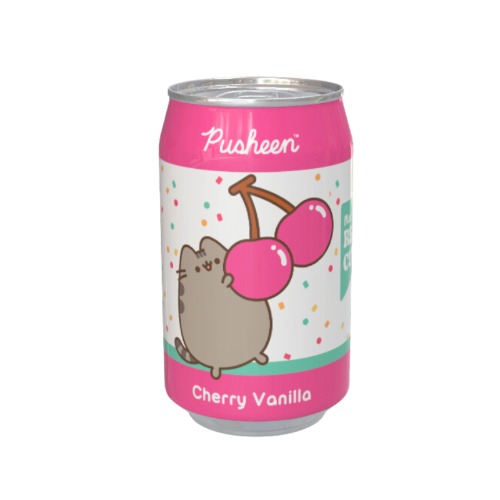 Pusheen Cherry Vanilla Flavour Soda Can 330ml - Triple Pack