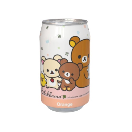 Rilakkuma Orange Flavour Soda Can 330ml - Case of 12